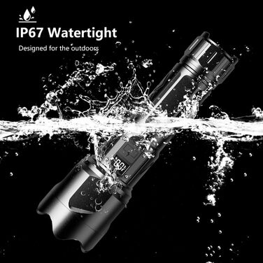 Ліхтар LED KZK 500000 Люмен, Потужний, Zoom, 360° COB, IP67 Водостійкий, 7 Режимів, для Кемпінгу, Риболовлі, Аварійних Ситуацій, на Відкритому Повітрі