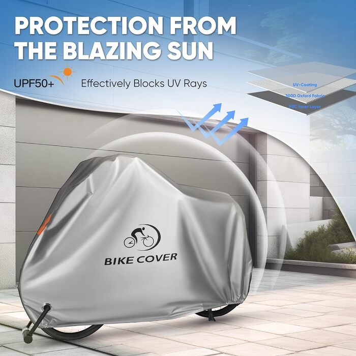 Чохол для велосипеда VARUN, водонепроникний, з щільного оксфорду 300D, анти-крадіжка, вітростійкий, для захисту велосипеда