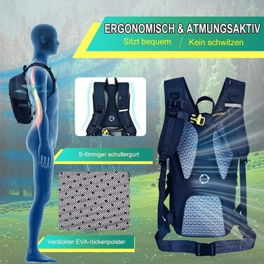 Велорюкзак ONETOALL 15L, водонепроникний, антивандальний, туристичний з сіткою для шолома та чохлом від дощу, компактний лижний рюкзак із знімним поясом для велосипеда, походів, спорту та щоденного використання