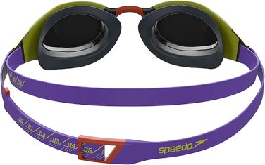 Унісекс окуляри для плавання Speedo Fastskin Hyper Elite з дзеркальним покриттям, універсальний розмір, фіолетово-зелені