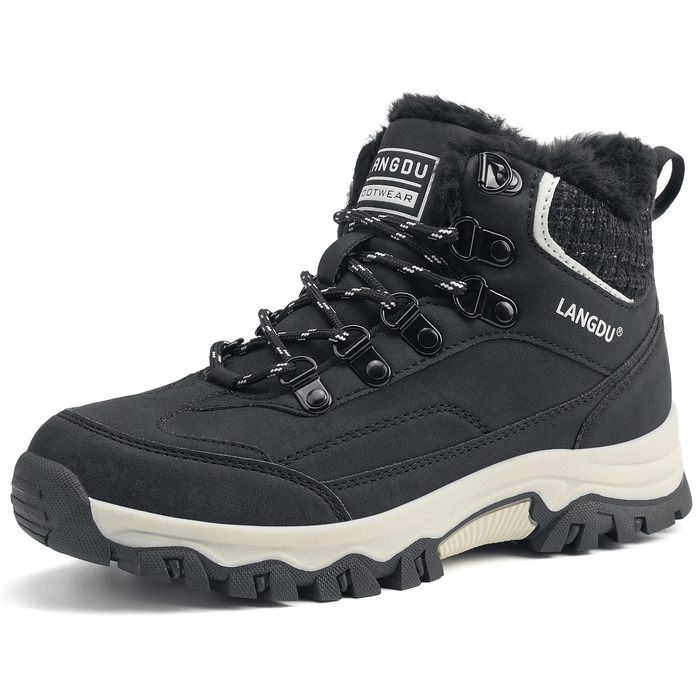 Зимові черевики жіночі, снігоступи, антиковзаючі боти, зимові черевики 37-42 EU, 38 EU, чорний колір