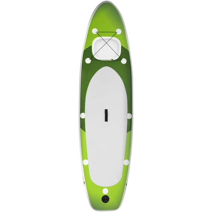 Надувна SUP-дошка для дорослих vidaXL 330x76x10 см, комплект: весло, насос, зелена, для серфінгу, сапборд, фановий падлборд