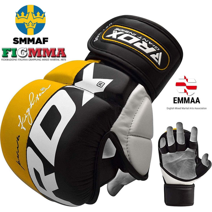 RDX рукавички для MMA, спарингів та бойових мистецтв, відкриті, вентильовані, для чоловіків і жінок