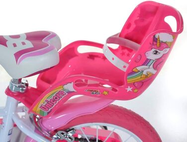 Дитячий велосипед Dino Bikes 144R-UN Einhorn, білий/рожевий, одношвидкісний