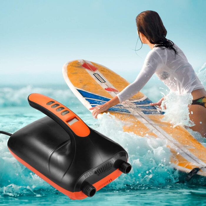 Електричний насос AGPtEK 20PSI для SUP-дощок, човнів та каяків з автовимкненням