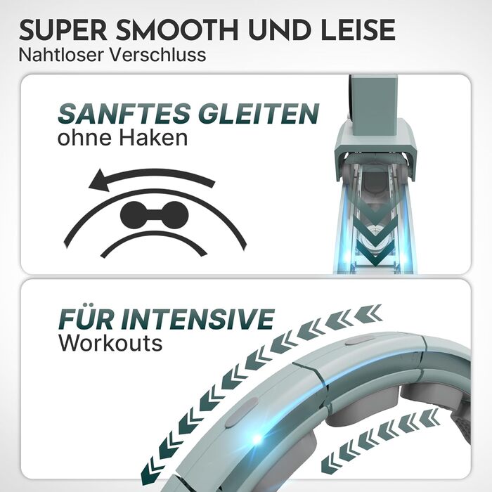 Розумний хулахуп Neolymp для схуднення та фітнесу, з лічильником калорій та відстеженням часу, регульований (29-40 см), блакитний