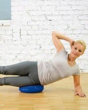 SISSEL® Balancefit® - балансборд для тренування всього тіла, координації та масажу | Зроблено в Німеччині | Ø32 см, 7 см, до 130 кг, блакитний