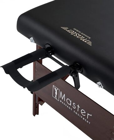 Складаний масажний стіл Master Massage Del Ray 76 см з підсвіткою, дерев'яний, чорний, для косметології, масажу та терапії
