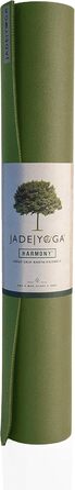 Йога-мат Jade Yoga Harmony, оливковий, нековзкий, для фітнесу та йоги