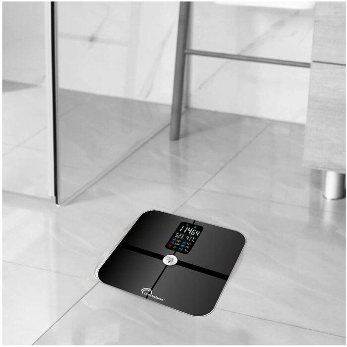 Ваги-аналізатор LITTLE BALANCE 8415 Cardio Connect 4, USB, вимірювач імпедансу, загартоване скло, чорний