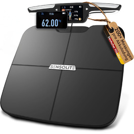 Інтелектуальна вага з аналізом складу тіла - WiFi та Bluetooth, TFT LCD дисплей, вимірювання жиру, м'язової маси, крокомір, акумулятор 800 mAh, сенсори для аналізу тіла