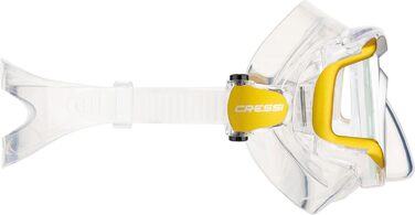 Маска для снорклінгу Cressi Liberty Quattro – унісекс, прозора/срібна