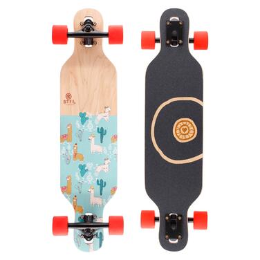 Longboard BTFL MAYA для дітей від 5 років з підшипниками ABEC 9, Drop Through Cruiser, скейтборд для початківців та досвідчених райдерів, фрірайд та для вулиць