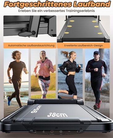 Біговий доріжка для дому складний 2 в 1, Walking Pad з регульованим столом, 1-10 км/год, LED-дисплеєм, пульт дистанційного керування, 2.5 PS, 120 кг, з підлокітниками