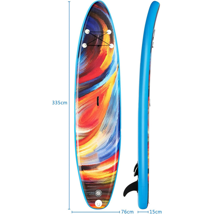 Надувна SUP-дошка DREAMADE 335x76x15 см з веслом, комплект аксесуарів, для серфінгу, до 120 кг