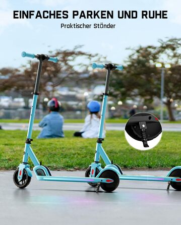 Дитячий електросамокат FanttikRide C9 Pro, регульований, з LED-підсвіткою, до 8 км, для дітей від 8 років, синій