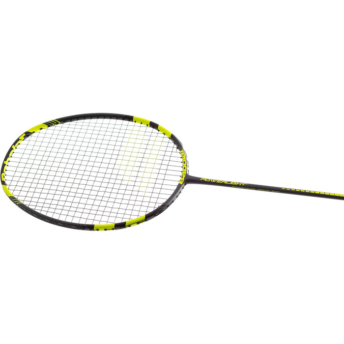 Бадмінтонна ракетка Babolat Power Light, універсальна, чорна/жовта, з натягнутою струною, у комплекті чохол