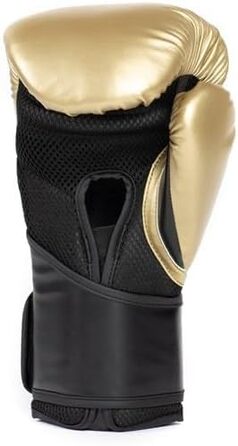 Боксерські рукавички Everlast Elite 2: для спарингу, роботи з мішком та м'ячами, кріплення на липучці, ергономічний захват, роздільний пінопоглинач, оригінальна серія Everlast GOLD/SCHWARZ, 10OZ