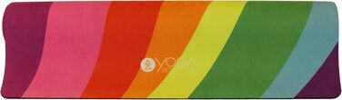 Йога-мат Yoga Design Lab Combo Rainbow 3.5 мм, нековзкий, натуральний каучук, рушник-килимок 2-в-1, з ременем для перенесення, для інтенсивних тренувань
