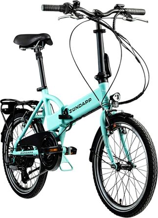 Електровелосипед ZÜNDAPP Z101, 20 дюймів, складаний, 6 швидкостей, для дорослих 150-180 см, міський Pedelec з підсвіткою, складаний електро велосипед