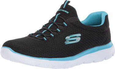 Кросівки жіночі Skechers Summits чорні з бірюзовими вставками (38 EU)