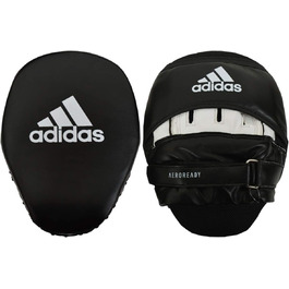 adidas Лапи для боксу вигнуті, пара, універсальний розмір 26x18x9 см, чорні/білі, для тренувань