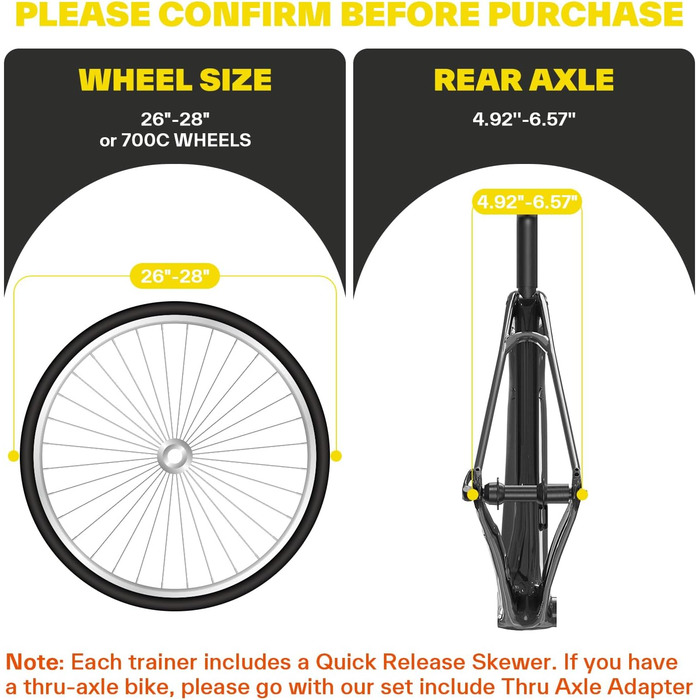 Роликовий тренажер Sportneer для велосипеда - магнітний ролик з 6 рівнями опору для велотренувань вдома (жовтий)