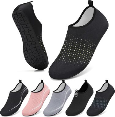 Водні черевики для жінок та чоловіків: зручні та швидковисихаючі аквашузи для плавання, пляжу та серфінгу. Антиковзкі, унісекс, розмір 40 EU, колір: зелений (зоряне небо)