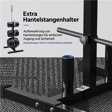 Стійка для гантелей Yaheetech - дерев'яний підсвічник для гантелей, стійка для ваги з 6 стієк, 28 мм, сталь, максимальне навантаження 400 кг