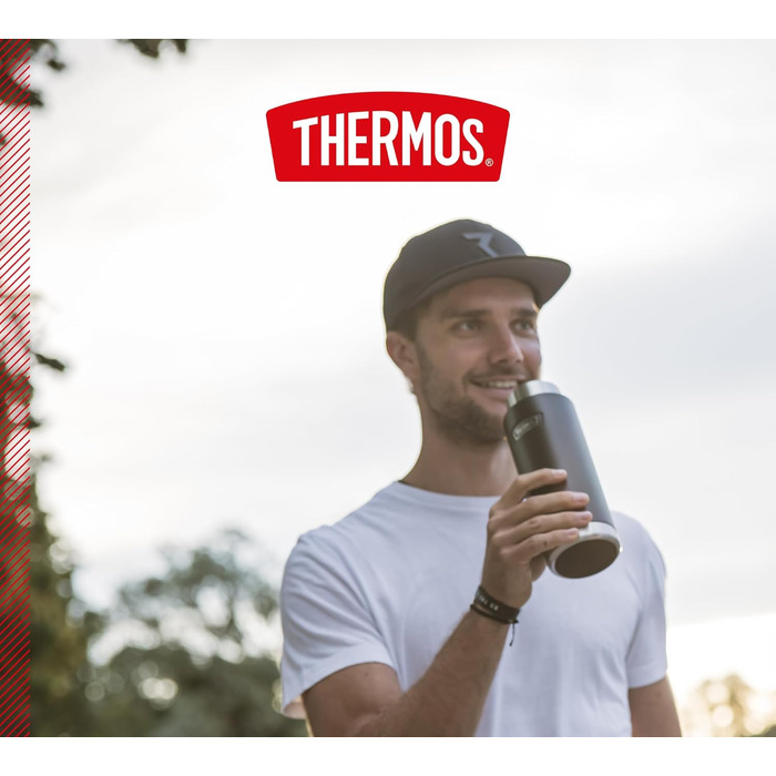Термос-бутилка THERMOS ICON 710 мл, нержавіюча сталь, ізольована, темно-сіра, зберігає тепло 18 годин, холод 24 години, герметична, BPA-free, підходить для миття в посудомийній машині