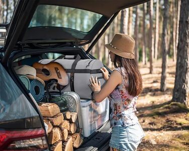 Сумка для спорту та подорожей Hulongo 35л сіра, для чоловіків і жінок, з відділенням для взуття та 3-в-1 ременем, компактна для тренажерної зали та коротких поїздок