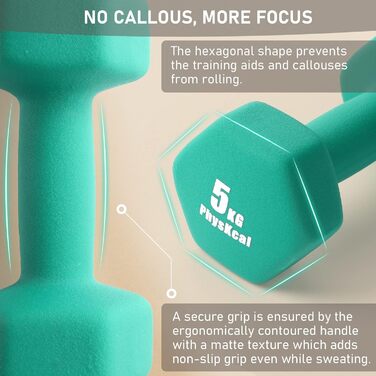 Набір гантелей Kurzhantel-Set для дому та фітнес-залу, 18 кг (небо, лайм, зелений)