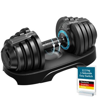 Набір гантелей Skandika Hanteln Paino: регульовані, 1.5-24 кг, штанга, гиря, диски. Для дому та спортзалу.