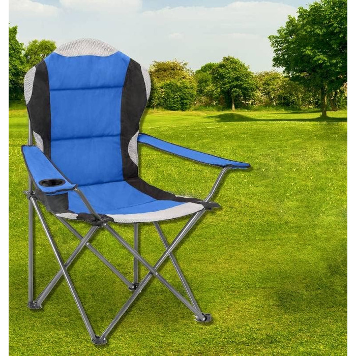 Крісла для кемпінгу Hyfive, розкладні, з підлокітниками, сині