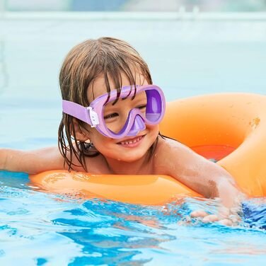 Дитяча маска для плавання WAVE Kinder з антифогом, захистом від протікання та UV-фільтром (Лілово-Рожева)