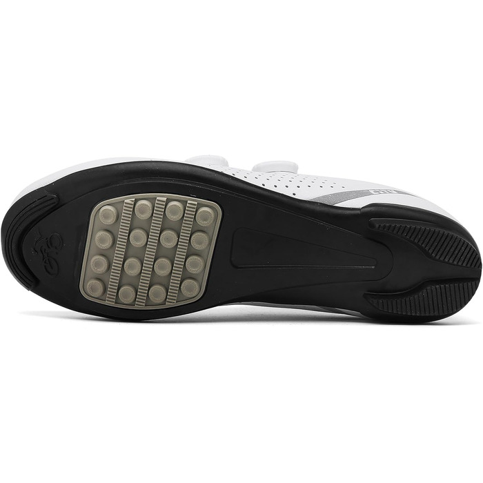 Велотуфлі Lock-Free для шосе та MTB: дихаюча внутрішня підкладка, система шнурівки, білі, 40 EU