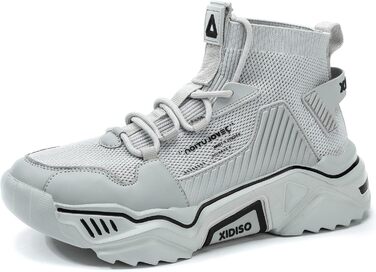 Чоловічі спортивні кросівки FUSHITON для занять спортом, фітнесу та активного відпочинку (43 EU, сірий)