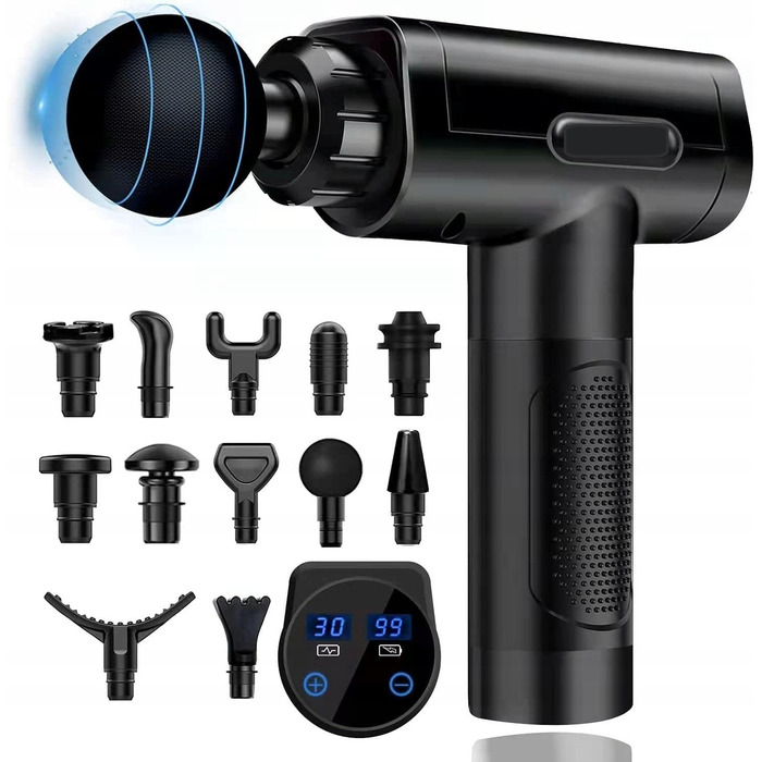 Перкусійний масажний пістолет Massage Gun Pro — масажер для спини, стоп та всього тіла