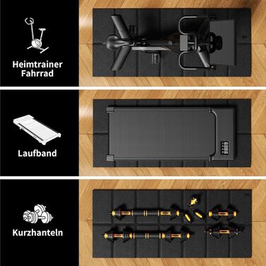Килимок захисний для бігової доріжки Stepwaver 140x60 см, для килима та твердих підлог, звукоізоляційний, складаний