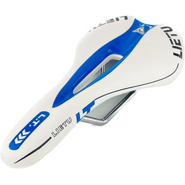 Велосипедне сідло Hallenwerk WEIß/BLAU: ергономічне, дихаюче, для MTB, туризму та гірського велосипеда