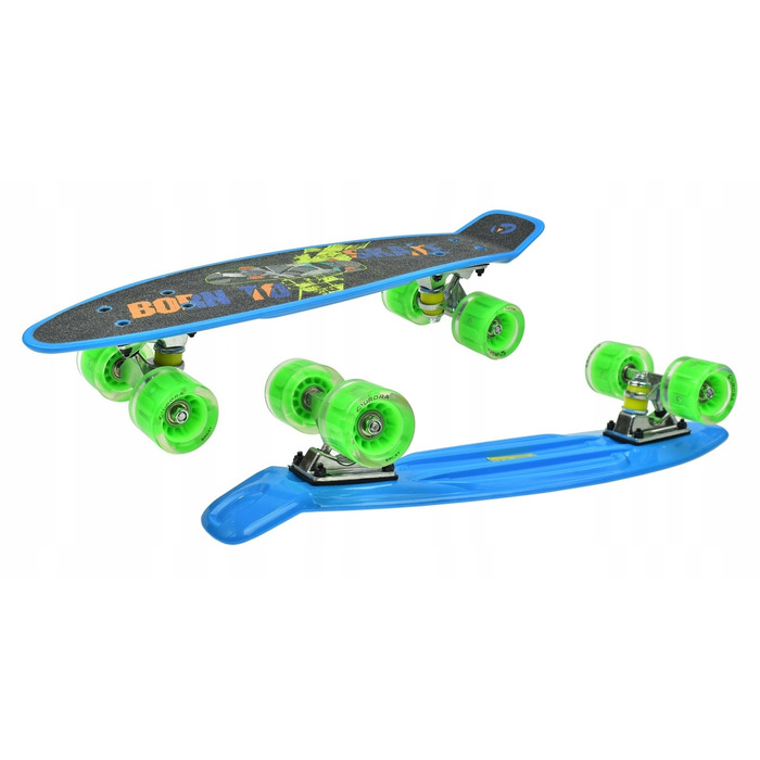 Скейтборд Aurora FB graffiti: 56 см, навантаження до 100 кг, колеса 60 мм 82A, підшипники ABEC-7