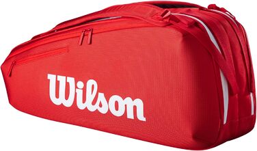 Сумка для тенісу Wilson Super Tour Red 2025 - для 2 ракеток, червоно-біла