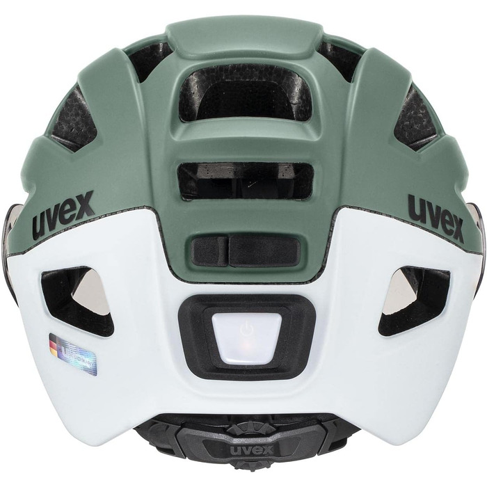Велошолом Uvex Finale Visor V з візором і LED-ліхтарем, для міста, унісекс, мохово-зелений матовий, 52-57 см