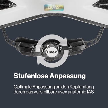 Шолом uvex i-vo cc: Легкий універсальний шолом для жінок та чоловіків, регульований розмір, сумісний з LED-ліхтариками (Gen 2, матовий білий, 52-57 см)