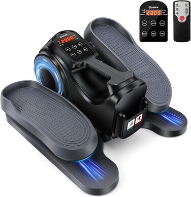 Еліптичний тренажер Gonex під стіл для літніх людей з 10 рівнями опору, тренажер для ніг, як у телепередачі, педальний тренажер, 10 швидкостей та 3 автоматичні режими, чорний