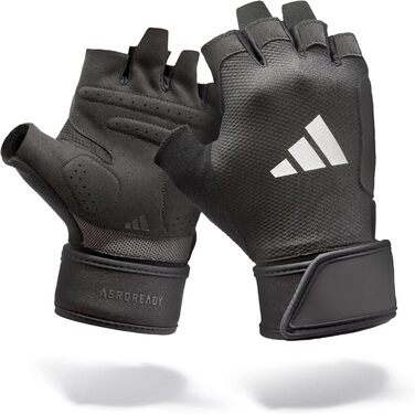 Тренувальні рукавички adidas для силових вправ – з підтримкою зап'ястя, потовідвідні, з амортизацією, 5 розмірів