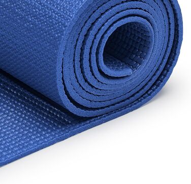 Килимок для йоги Sunny Health & Fitness з неслизькою поверхнею – міцний, стійкий до розривів, легкий, з м'якою підтримкою для йоги, пілатесу, розтяжки, медитації та тренувань на підлозі | Доступний у кількох кольорах, Blue