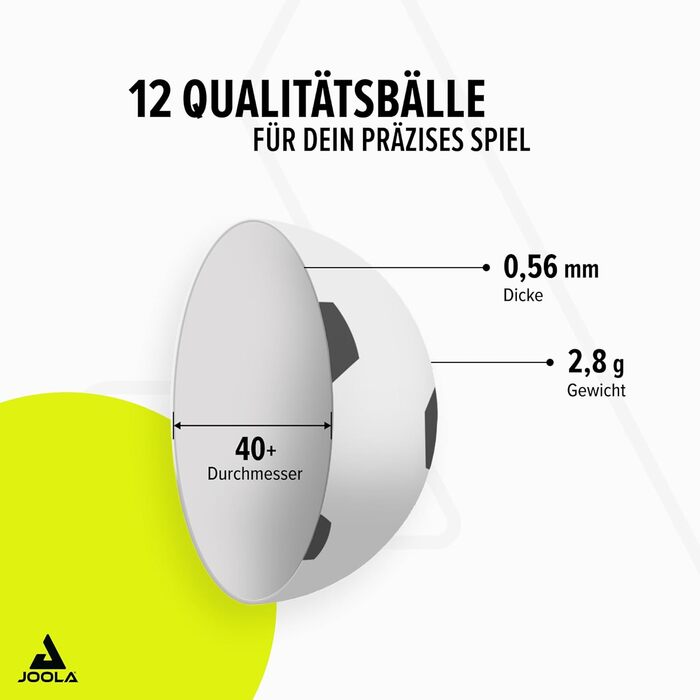 Набір для пінг-понгу JOOLA 42177: м'ячі для тренувань, 40 мм, 3 зірки