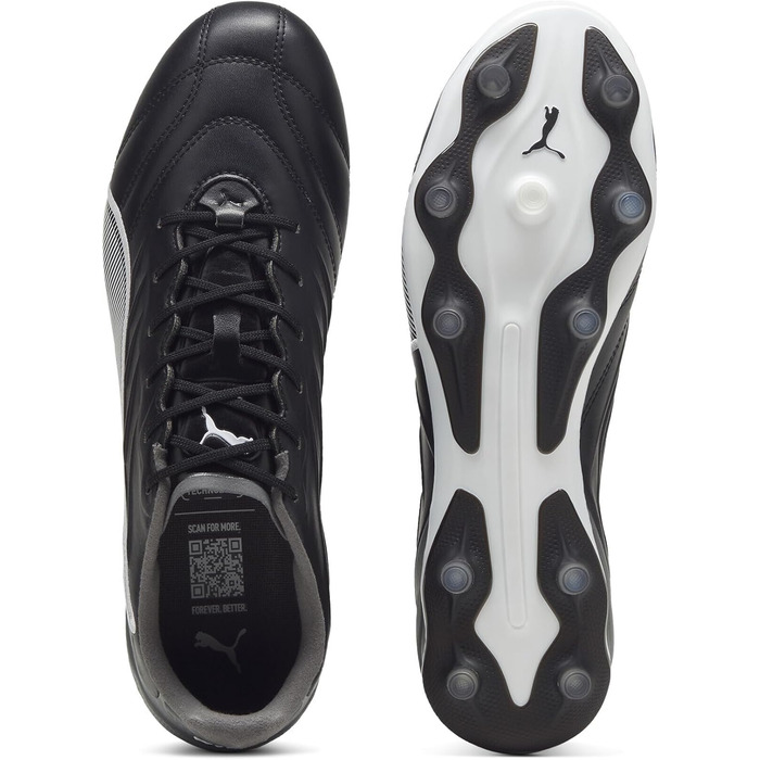 Футбольне взуття PUMA King Pro Fg/Ag, 45 EU, чорний/білий/темно-сірий