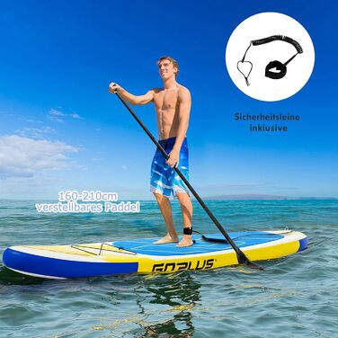 Надувна SUP-дошка COSTWAY з веслом, насосом, рюкзаком та комплектом для ремонту